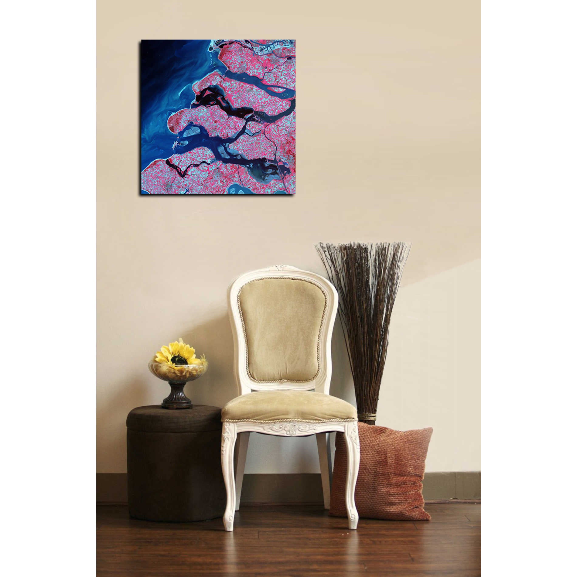 'Earth As Art: Delta Region' Canvas Wall Art,18 x 18