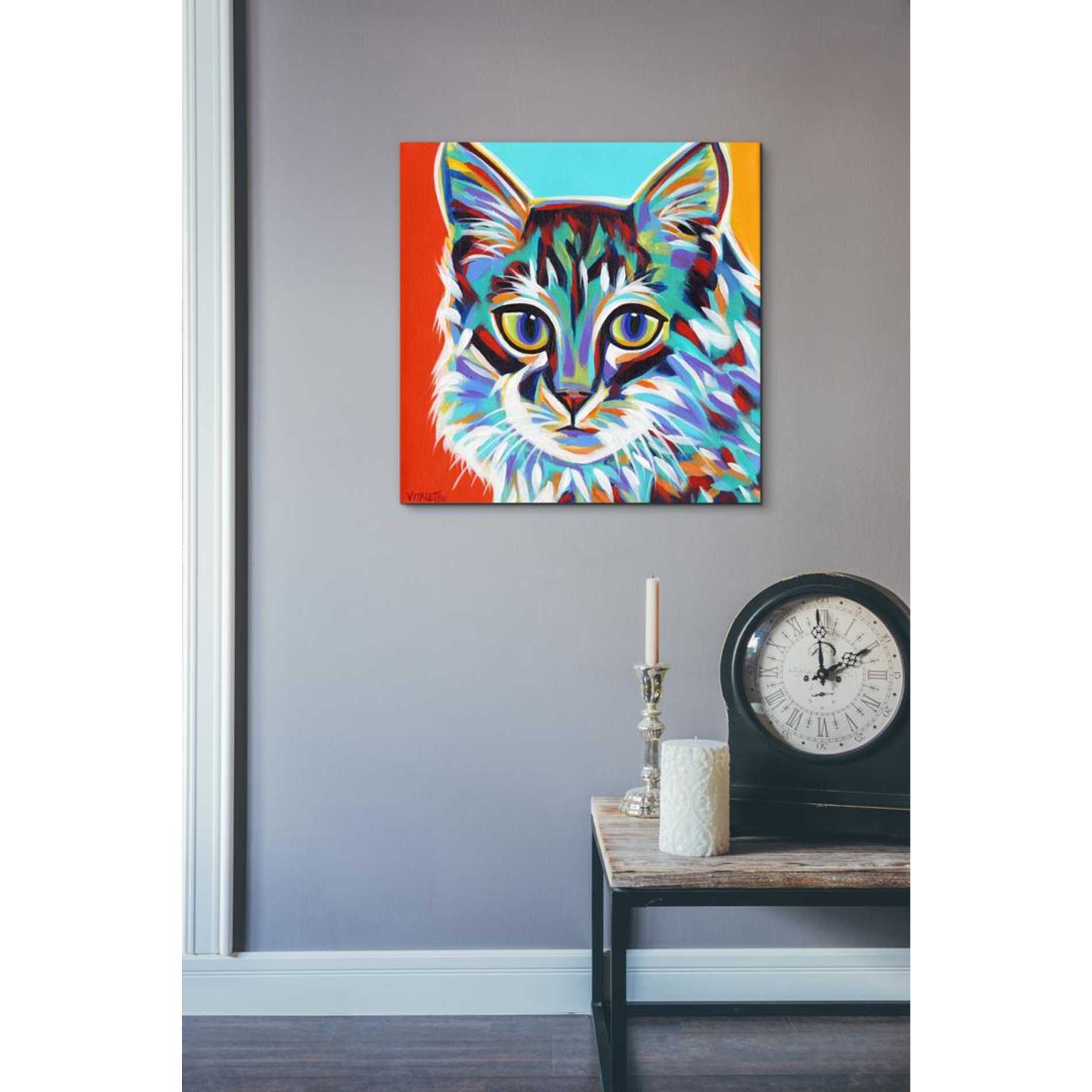 'Dramatic Cats II' by Carolee Vitaletti Giclee Canvas Wall Art