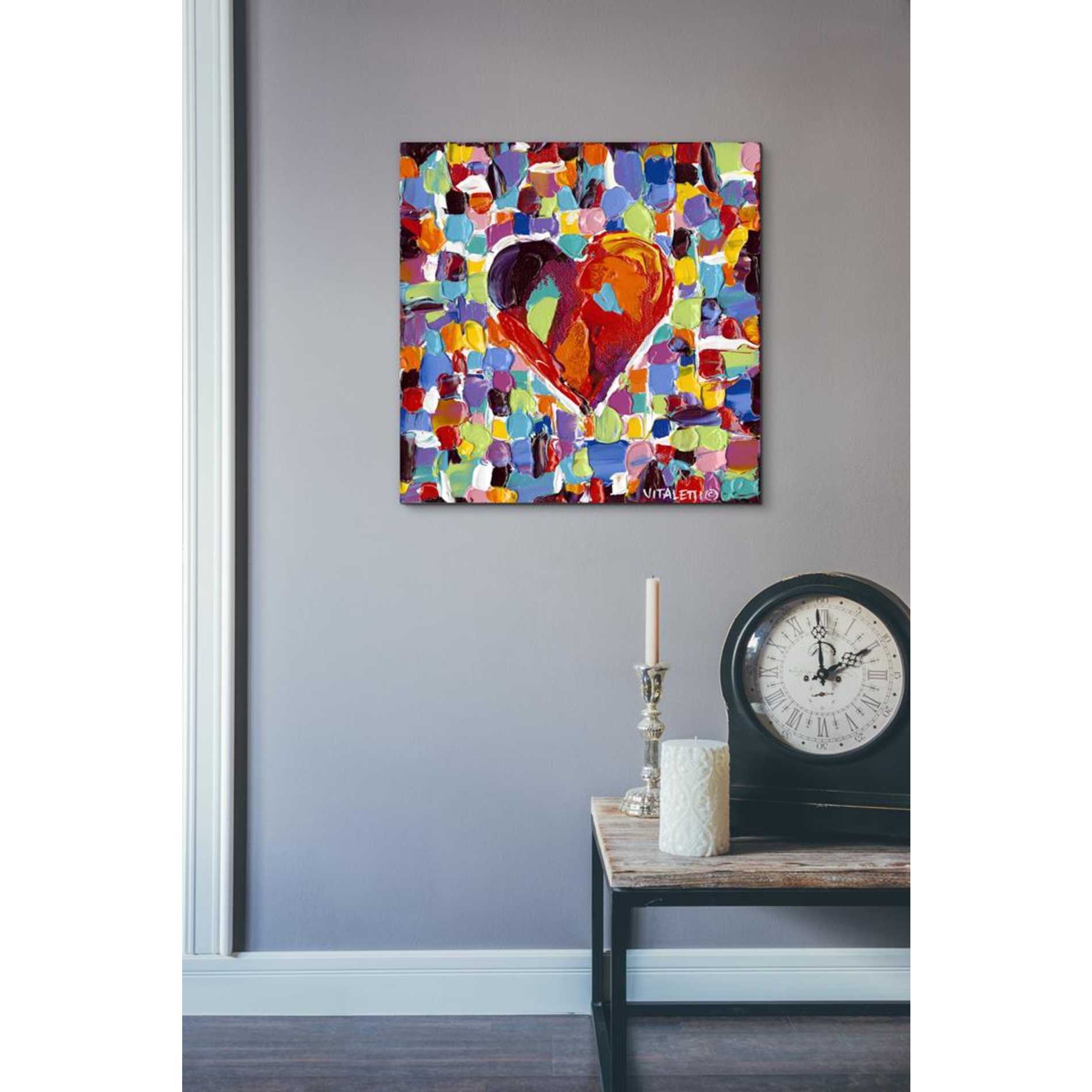 'Mosaic Heart III' by Carolee Vitaletti Giclee Canvas Wall Art