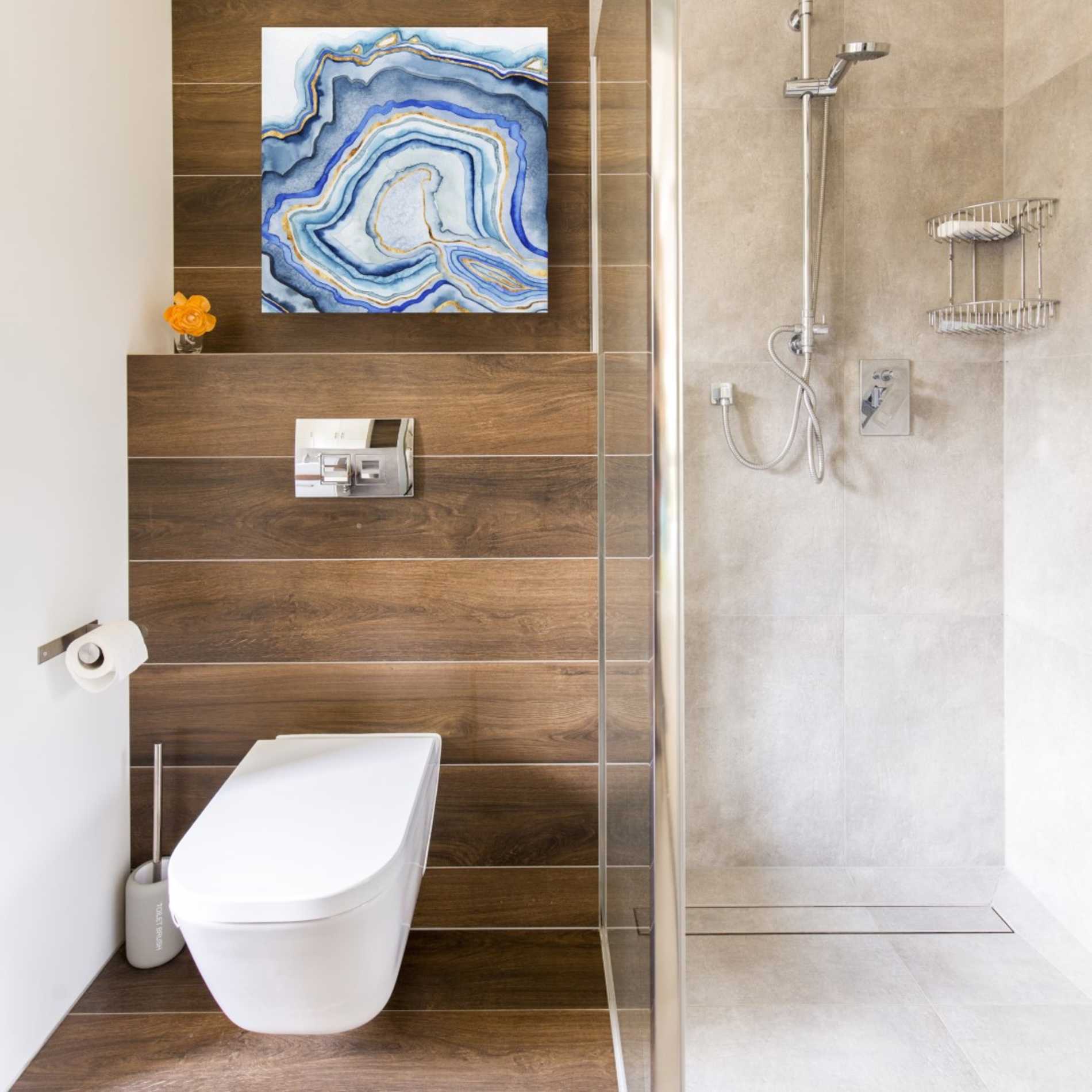 'Cobalt Agate I' by Grace Popp Canvas Wall Art,18 x 18