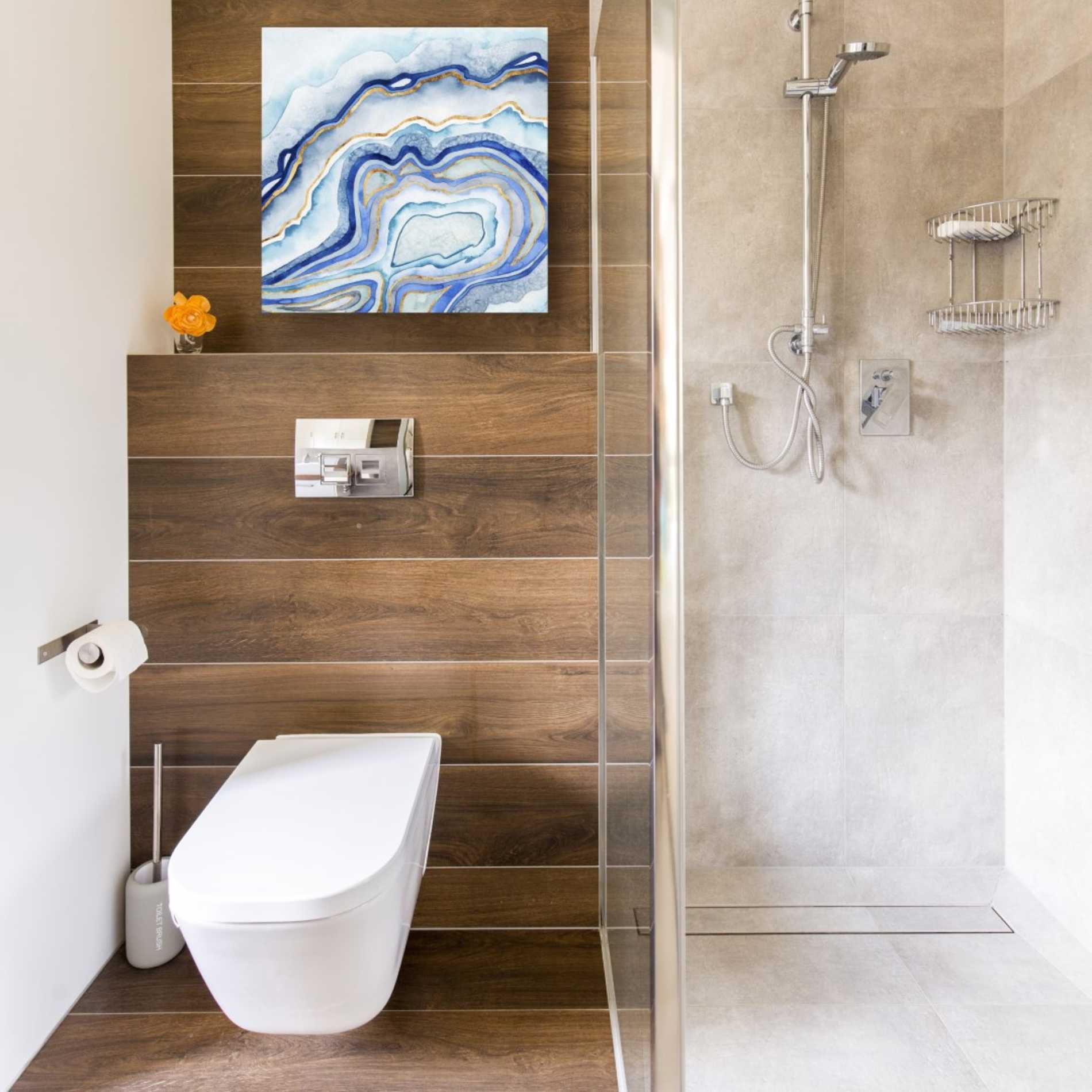 'Cobalt Agate II' by Grace Popp Canvas Wall Art,18 x 18