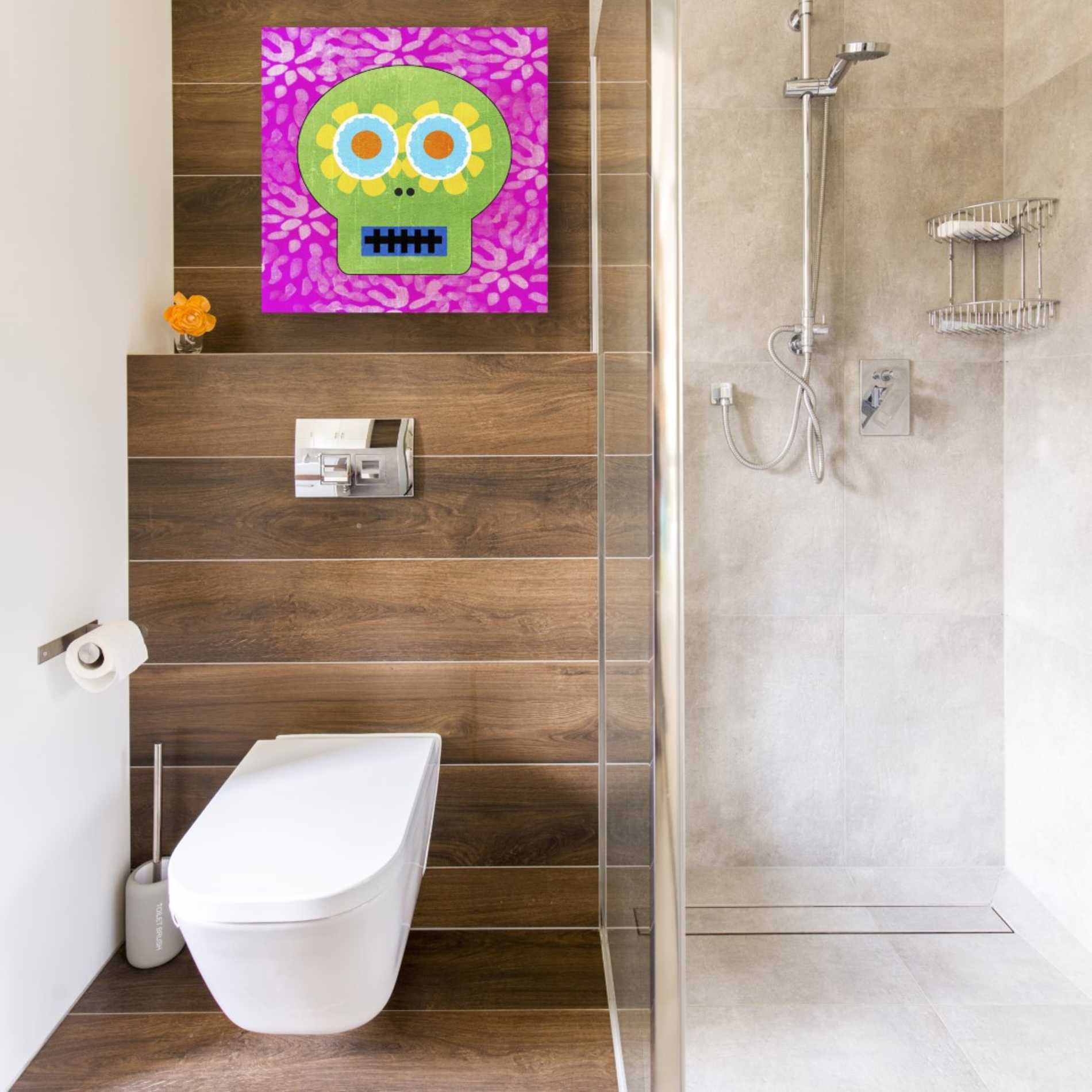 'Day Of The Dead I' by Linda Woods, Canvas Wall Art,18 x 18