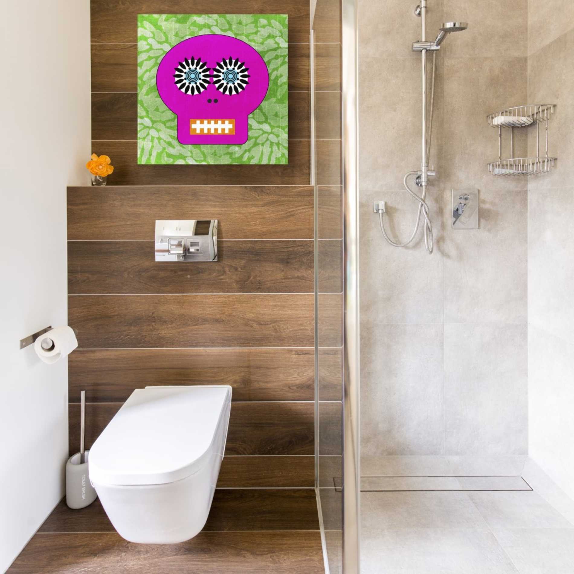 'Day Of The Dead II' by Linda Woods, Canvas Wall Art,18 x 18