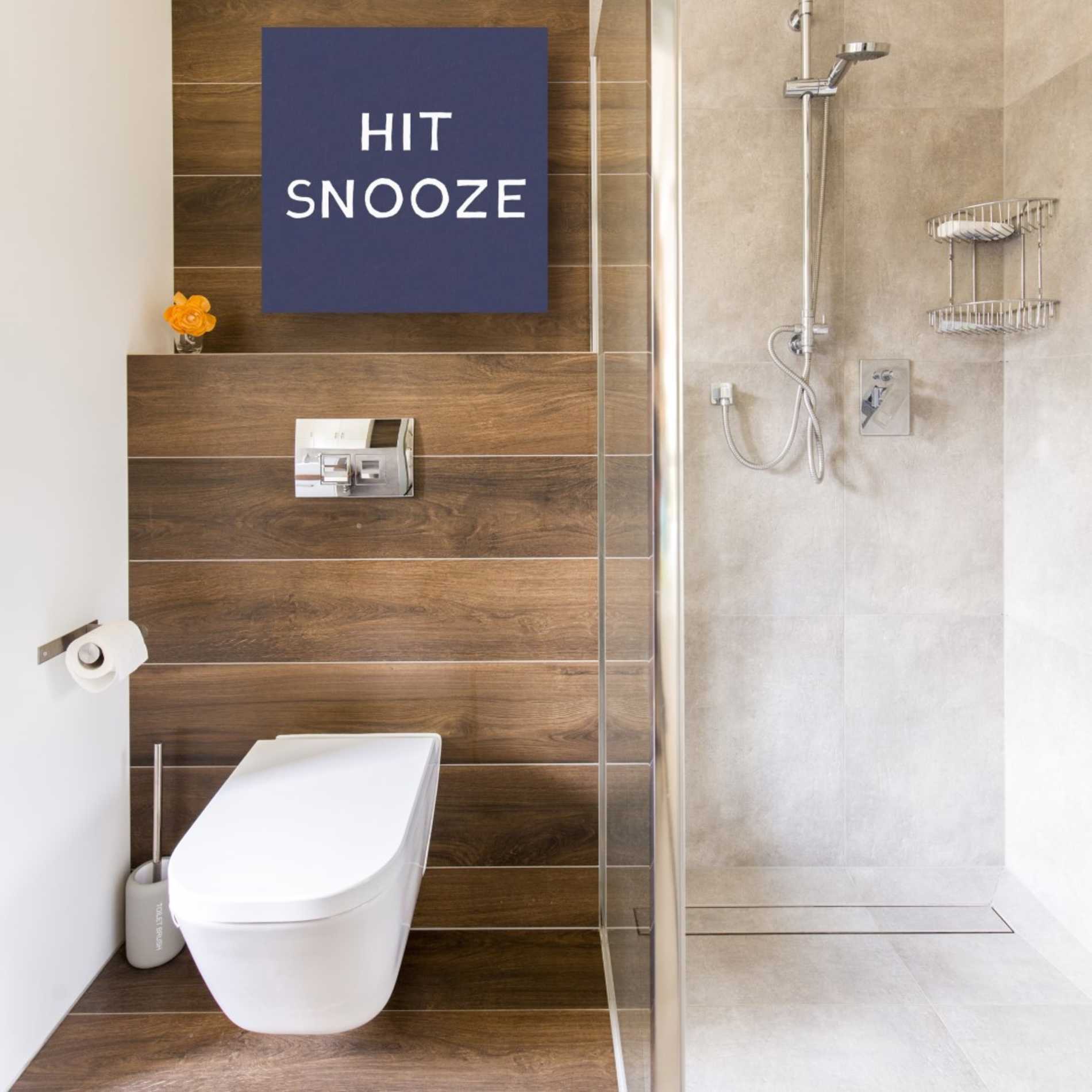 'Hit Snooze' by Linda Woods, Canvas Wall Art,18 x 18