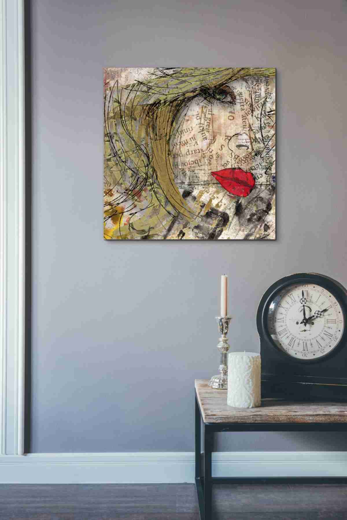 'Ladylips' by Karen Smith, Canvas Wall Art,18x18