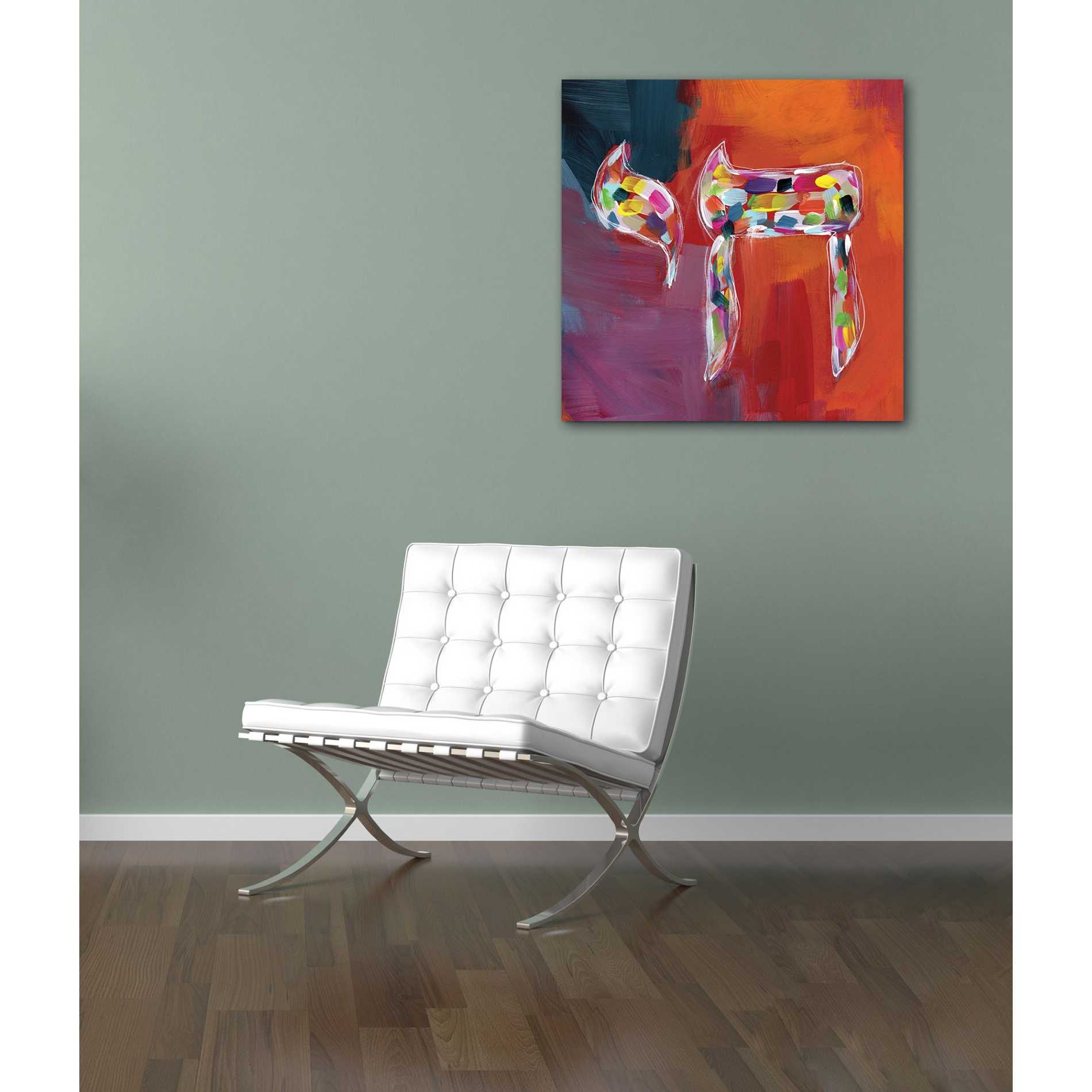 'Chai of Colors' by Linda Woods, Canvas Wall Art,18 x 18