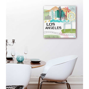 'Los Angeles' by Linda Woods, Canvas Wall Art,18 x 18