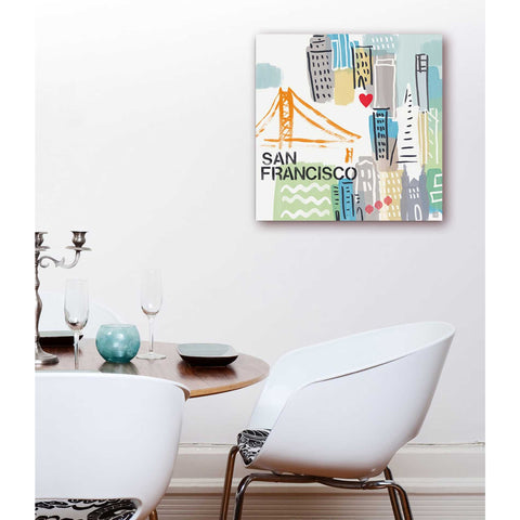 Image of 'San Francisco' by Linda Woods, Canvas Wall Art,18 x 18