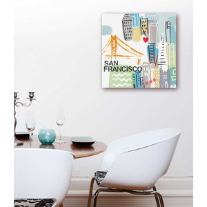 'San Francisco' by Linda Woods, Canvas Wall Art,18 x 18