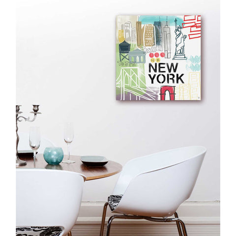 Image of 'New York' by Linda Woods, Canvas Wall Art,18 x 18