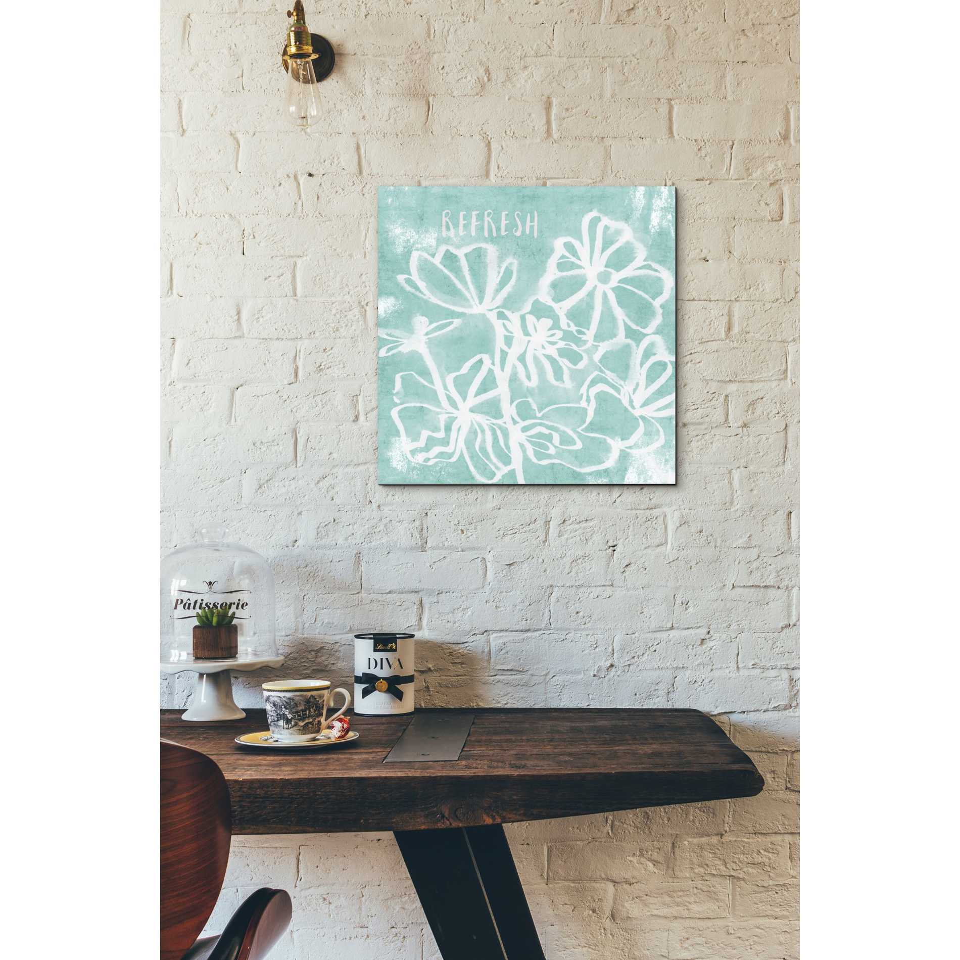 'Refresh Mint' by Linda Woods, Canvas Wall Art,18 x 18