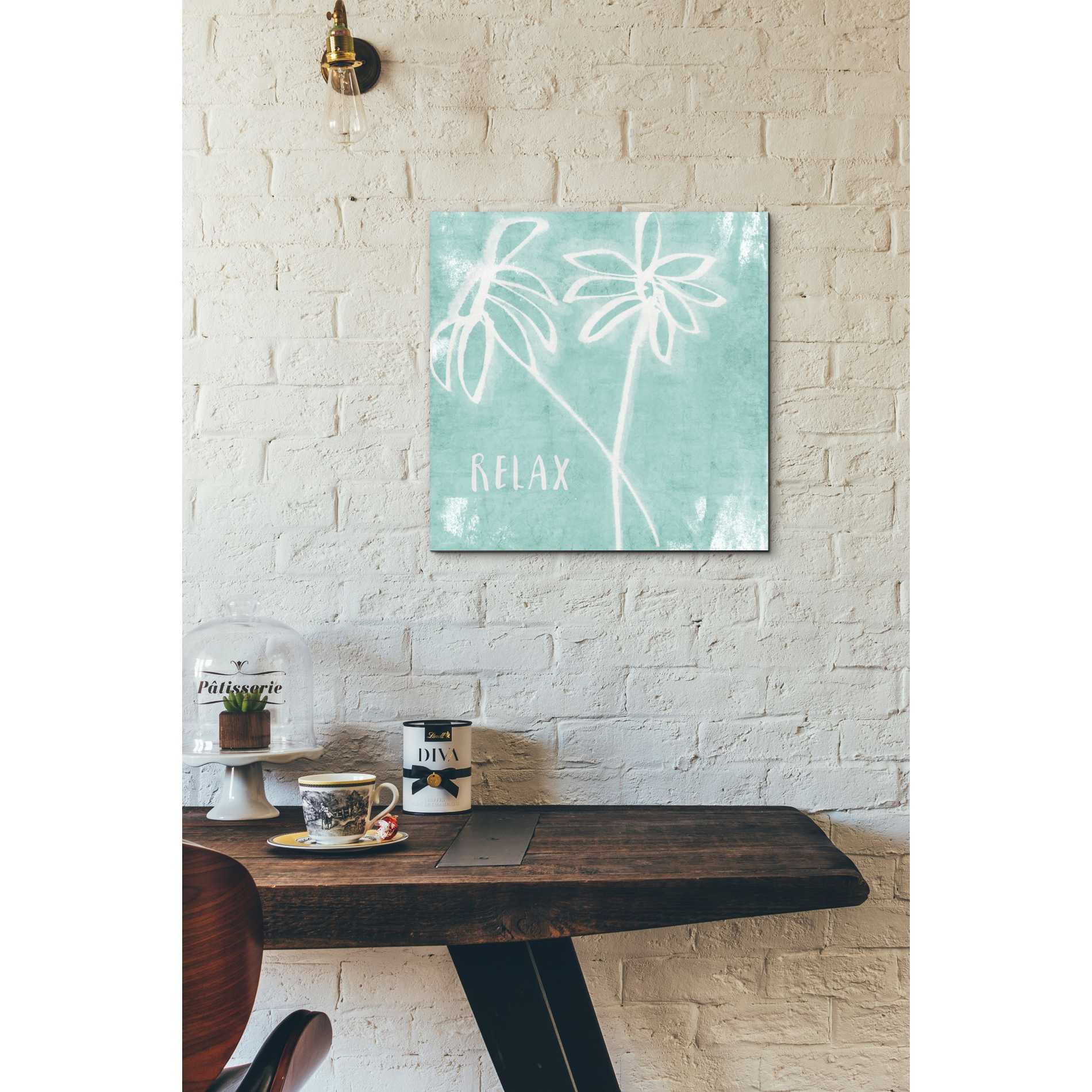 'Relax Mint' by Linda Woods, Canvas Wall Art,18 x 18