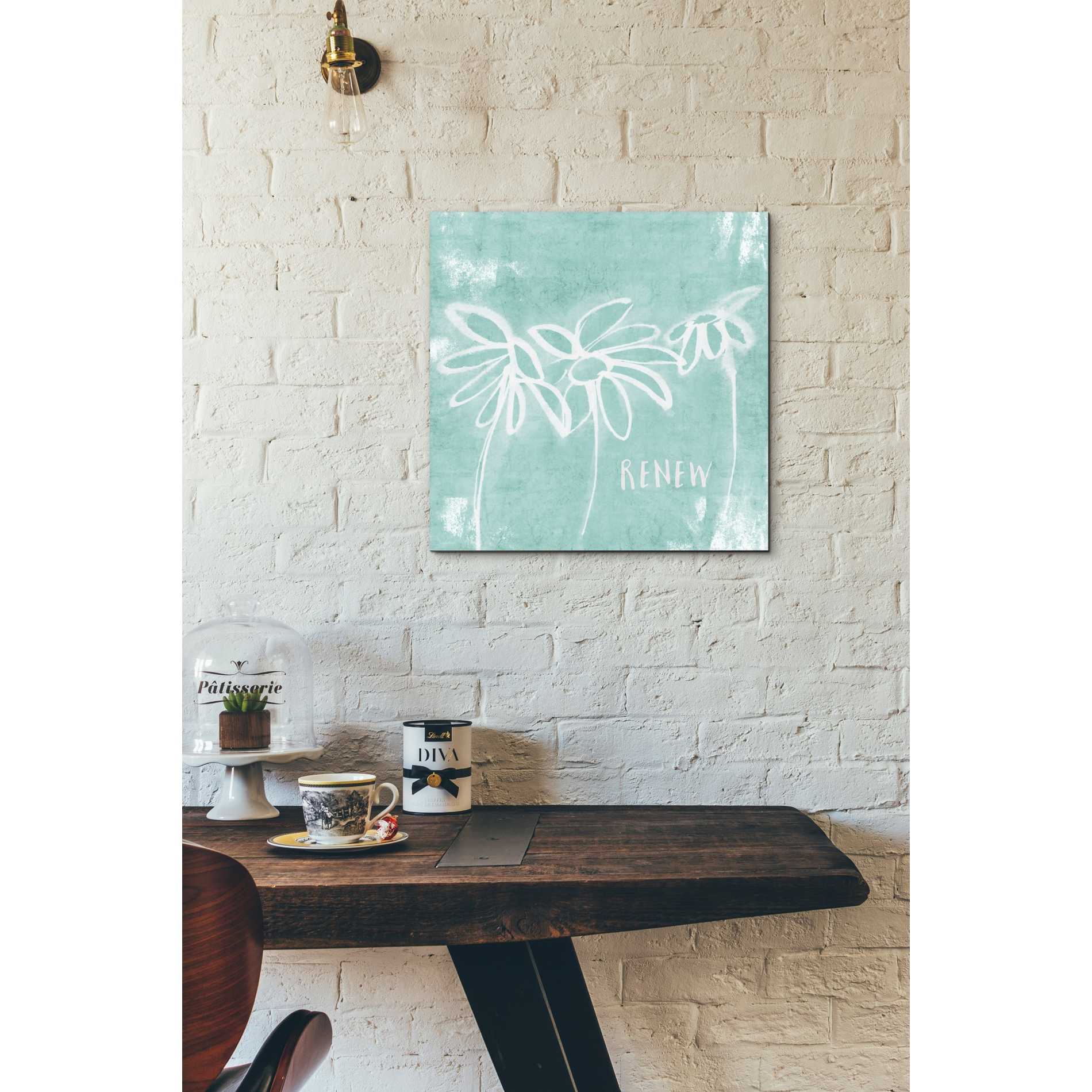 'Renew Mint' by Linda Woods, Canvas Wall Art,18 x 18