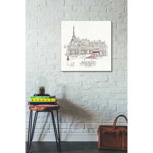 'World Cafe II Paris Red' by Avery Tillmon, Canvas Wall Art,18 x 18
