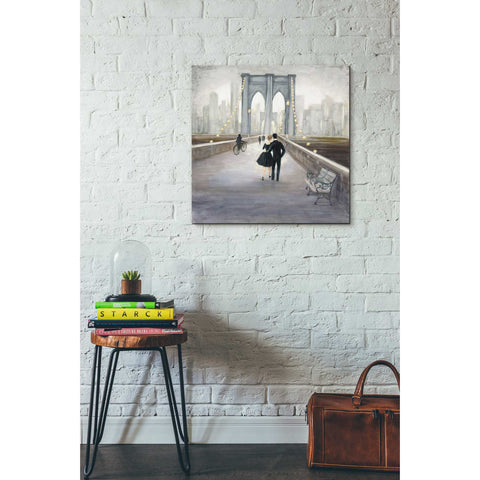 Image of 'Bridge to NY V2' by Julia Purinton, Canvas Wall Art,18 x 18