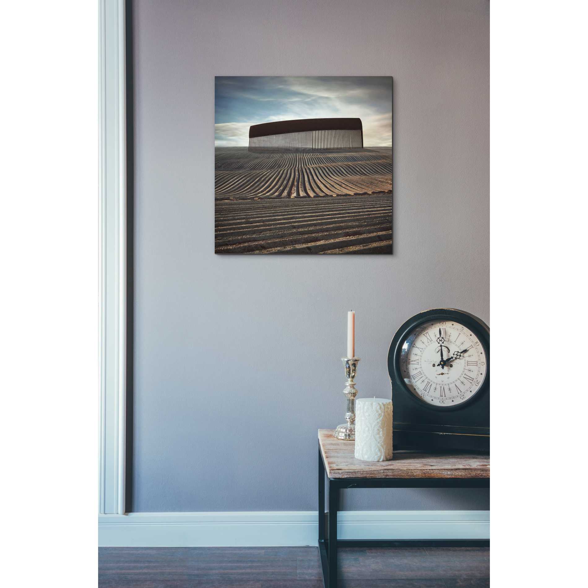 'Combing The Field' by Dariusz Klimczak, Canvas Wall Art,18 x 18