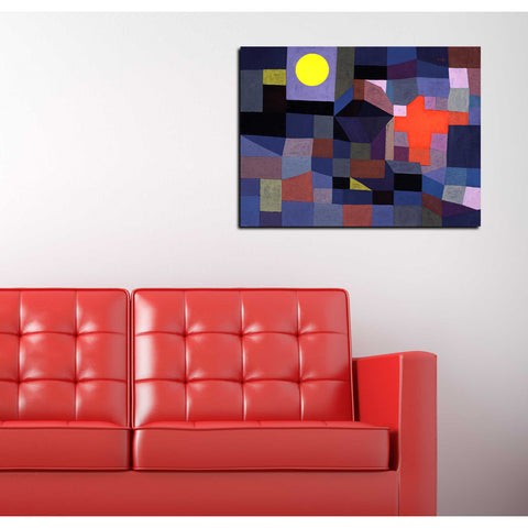 Image of 'Fire at Full Moon' by Paul Klee Canvas Wall Art,18 x 24