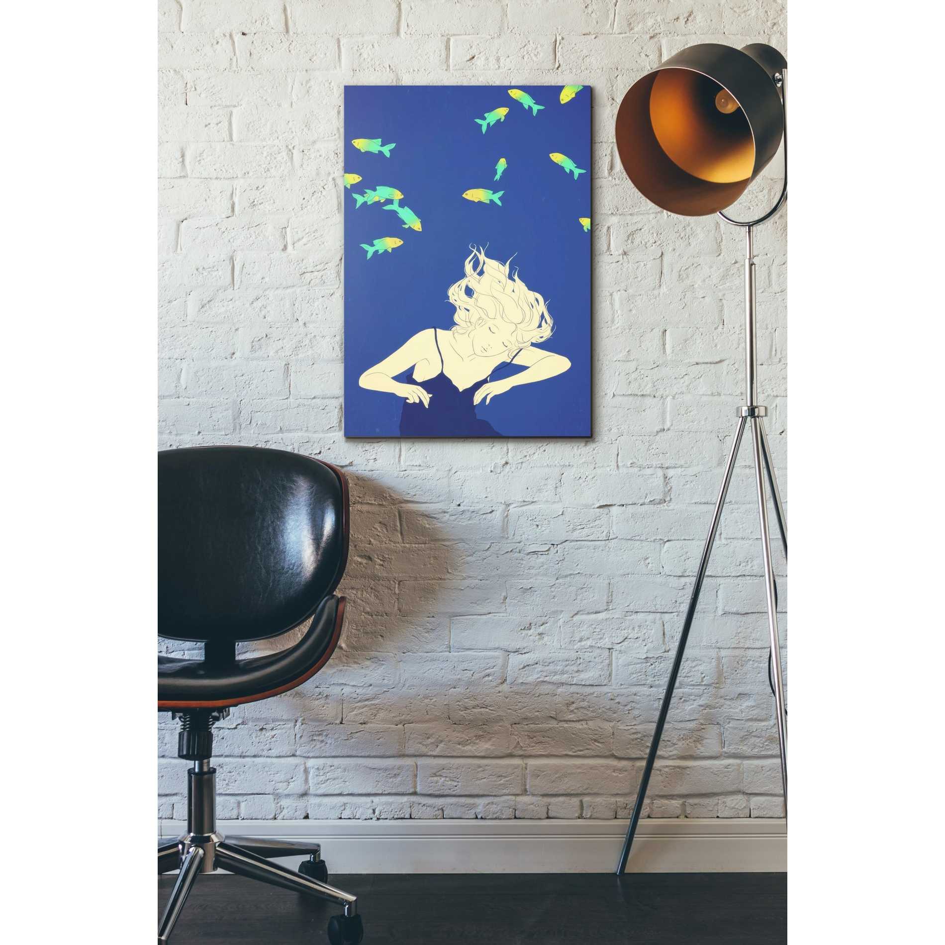 'Deep Blue' by Sai Tamiya, Canvas Wall Art,18 x 26