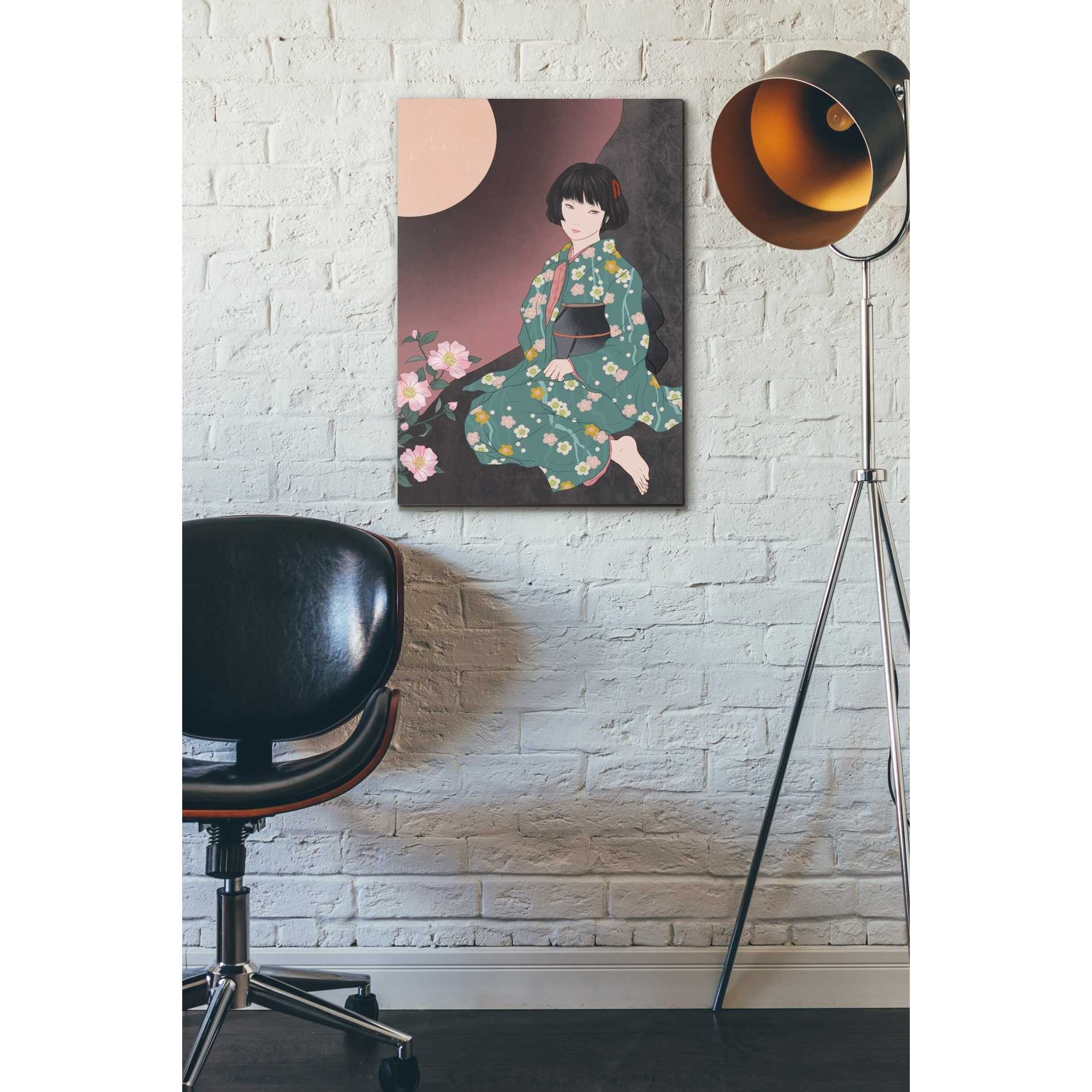 'Sazanka' by Sai Tamiya, Canvas Wall Art,18 x 26