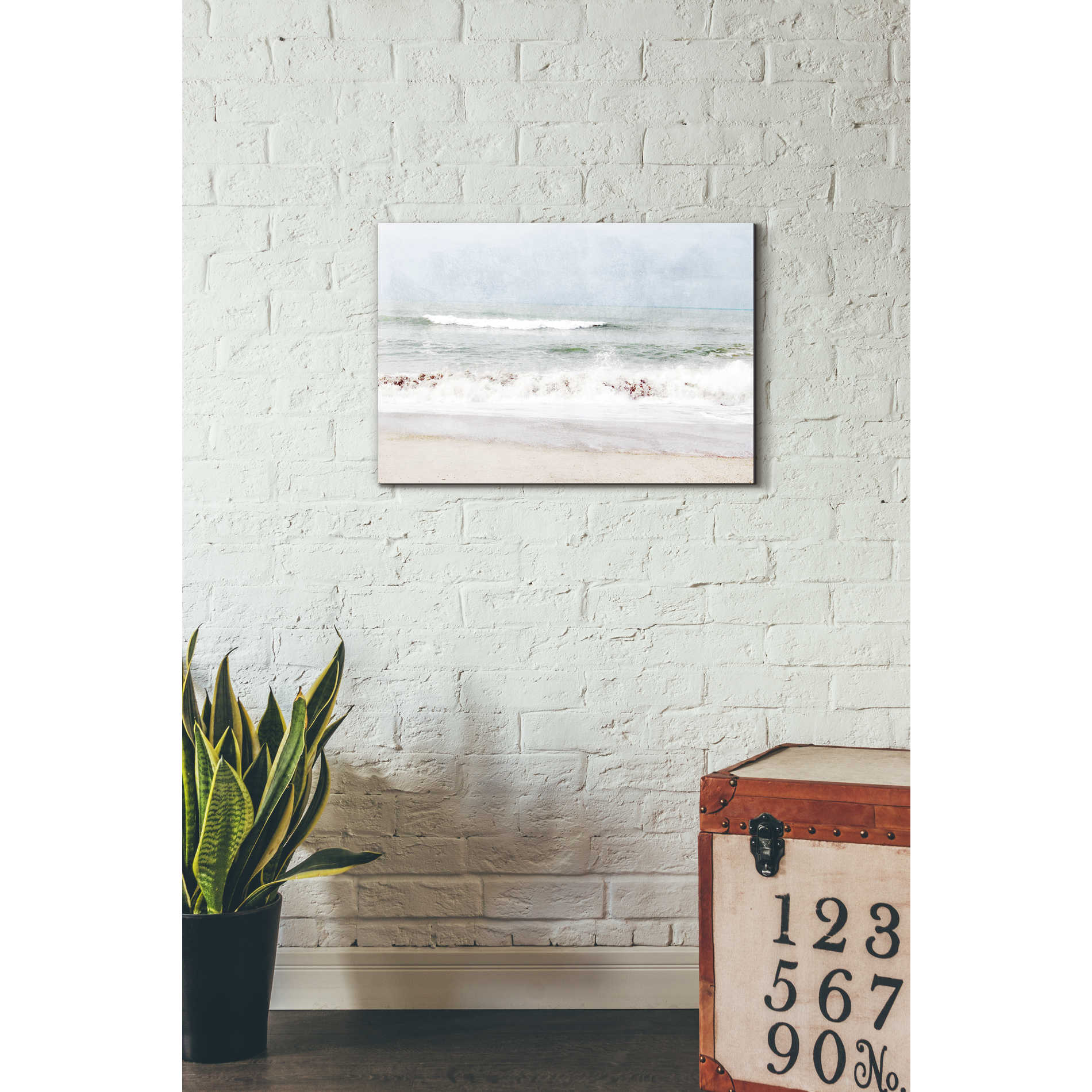 'Pastel Waves Landscape' by Linda Woods, Canvas Wall Art,18 x 26