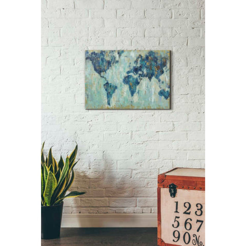 Image of 'Map Of The World' by Silvia Vassileva, Canvas Wall Art,18 x 26