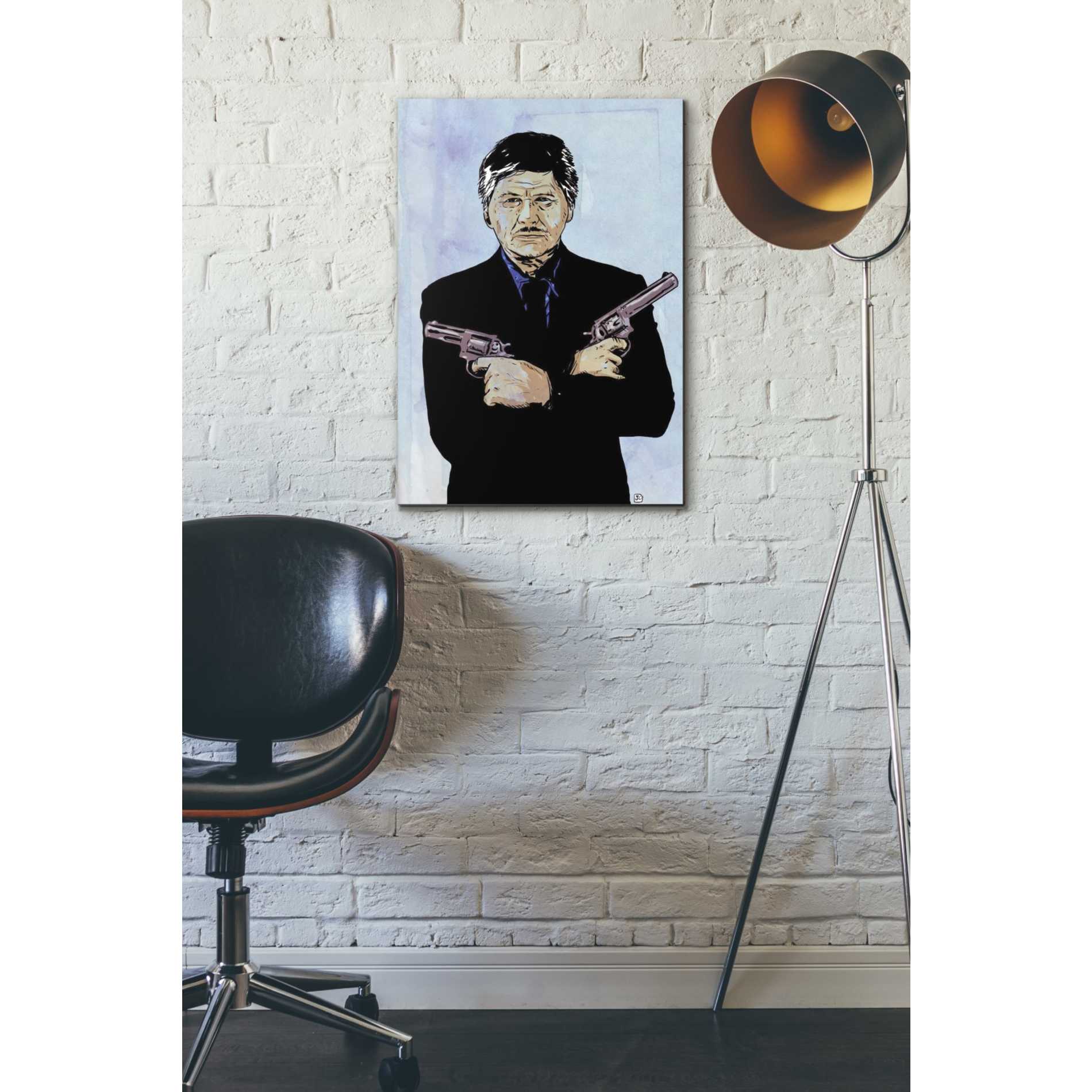 'Charles Bronson' by Giuseppe Cristiano, Canvas Wall Art,18 x 26