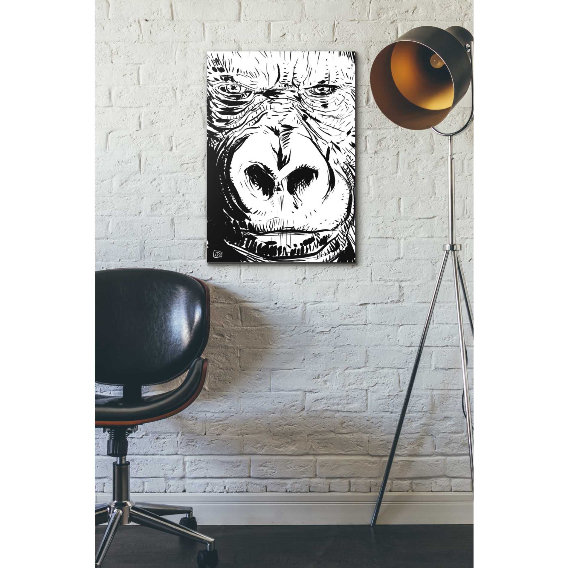 'Gorilla' by Giuseppe Cristiano, Canvas Wall Art,18 x 26