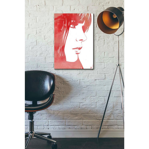 Image of 'Portrait in Red' by Giuseppe Cristiano, Canvas Wall Art,18 x 26