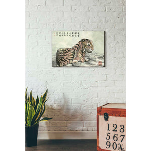 'Tiger Relaxing' by River Han, Canvas Wall Art,18 x 26