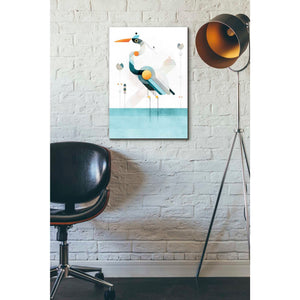 'Blue Heron' by Antony Squizzato, Canvas Wall Art,18 x 26