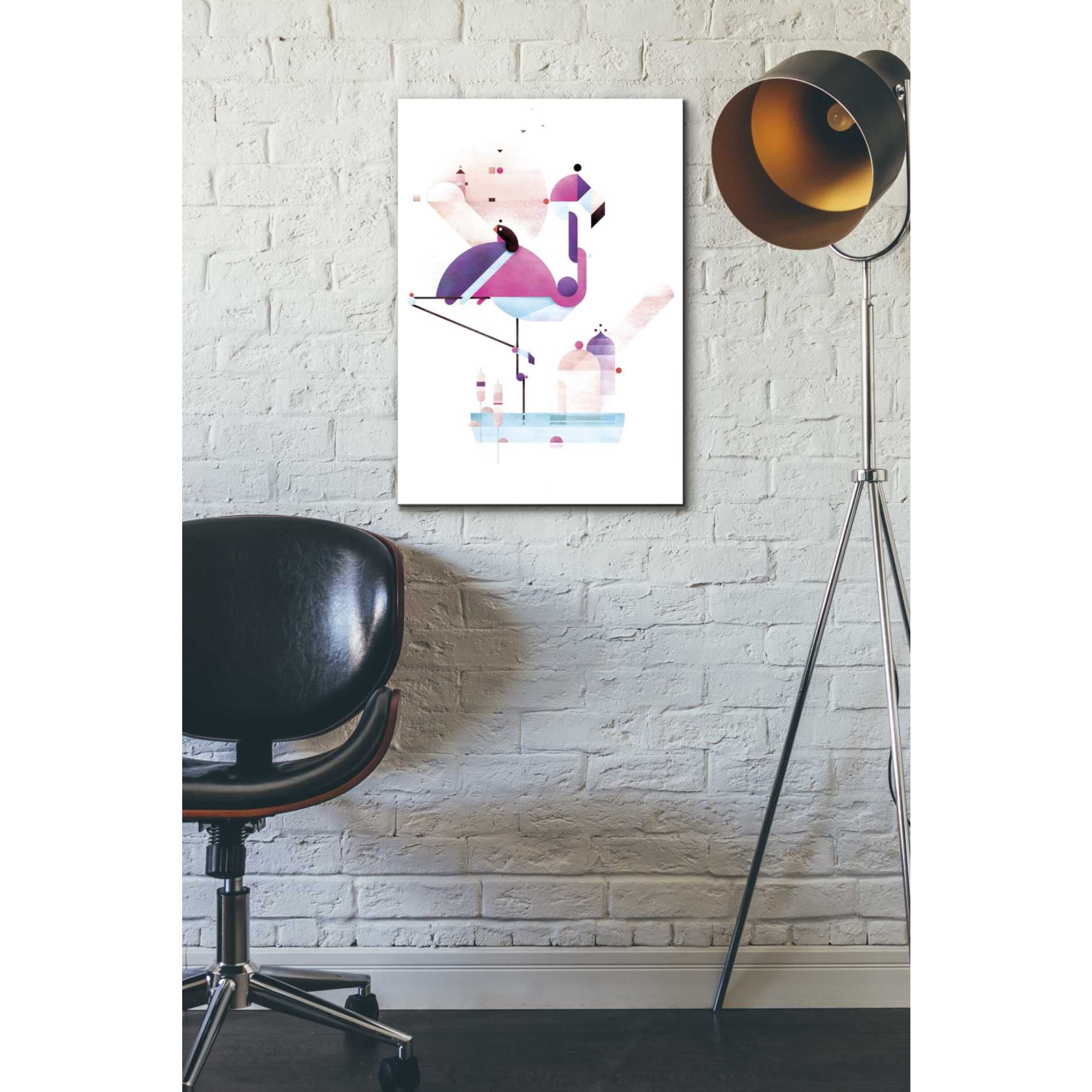 'Placido Flamingo' by Antony Squizzato, Canvas Wall Art,18 x 26