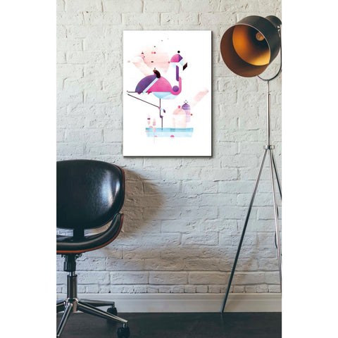 Image of 'Placido Flamingo' by Antony Squizzato, Canvas Wall Art,18 x 26