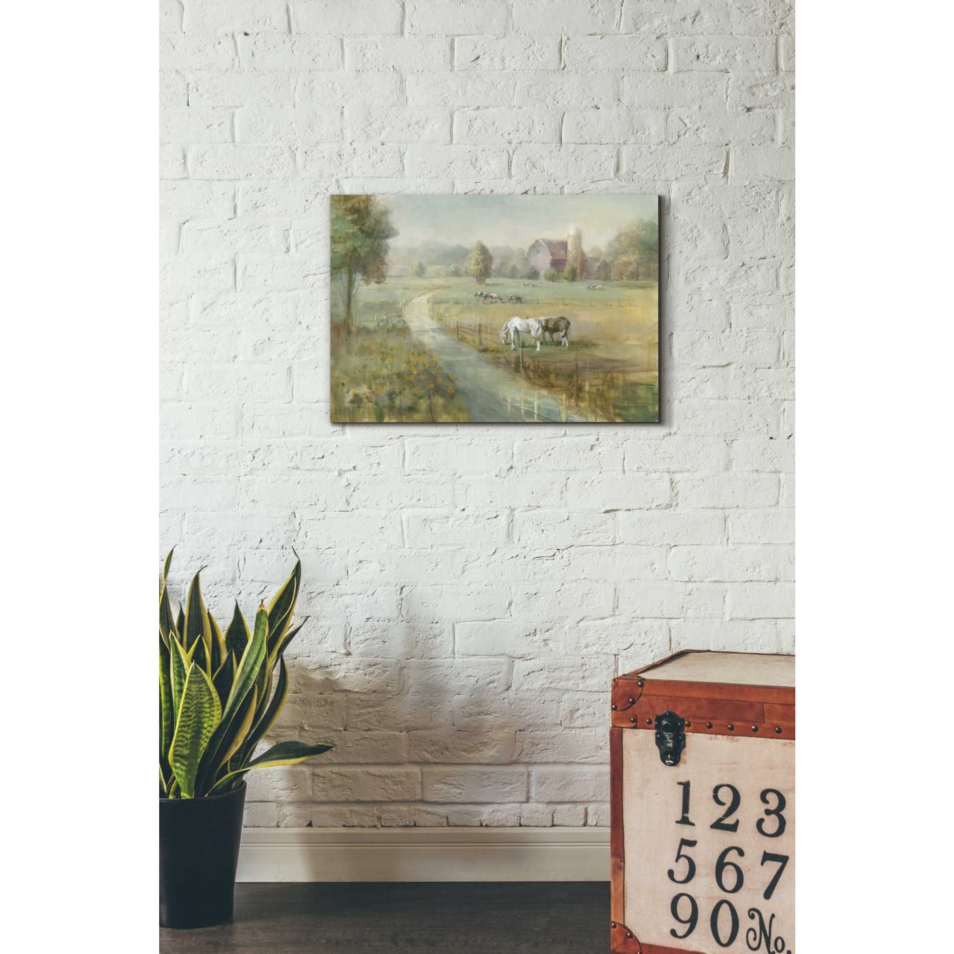 'Tranquil Farm' by Danhui Nai, Canvas Wall Art,18 x 26