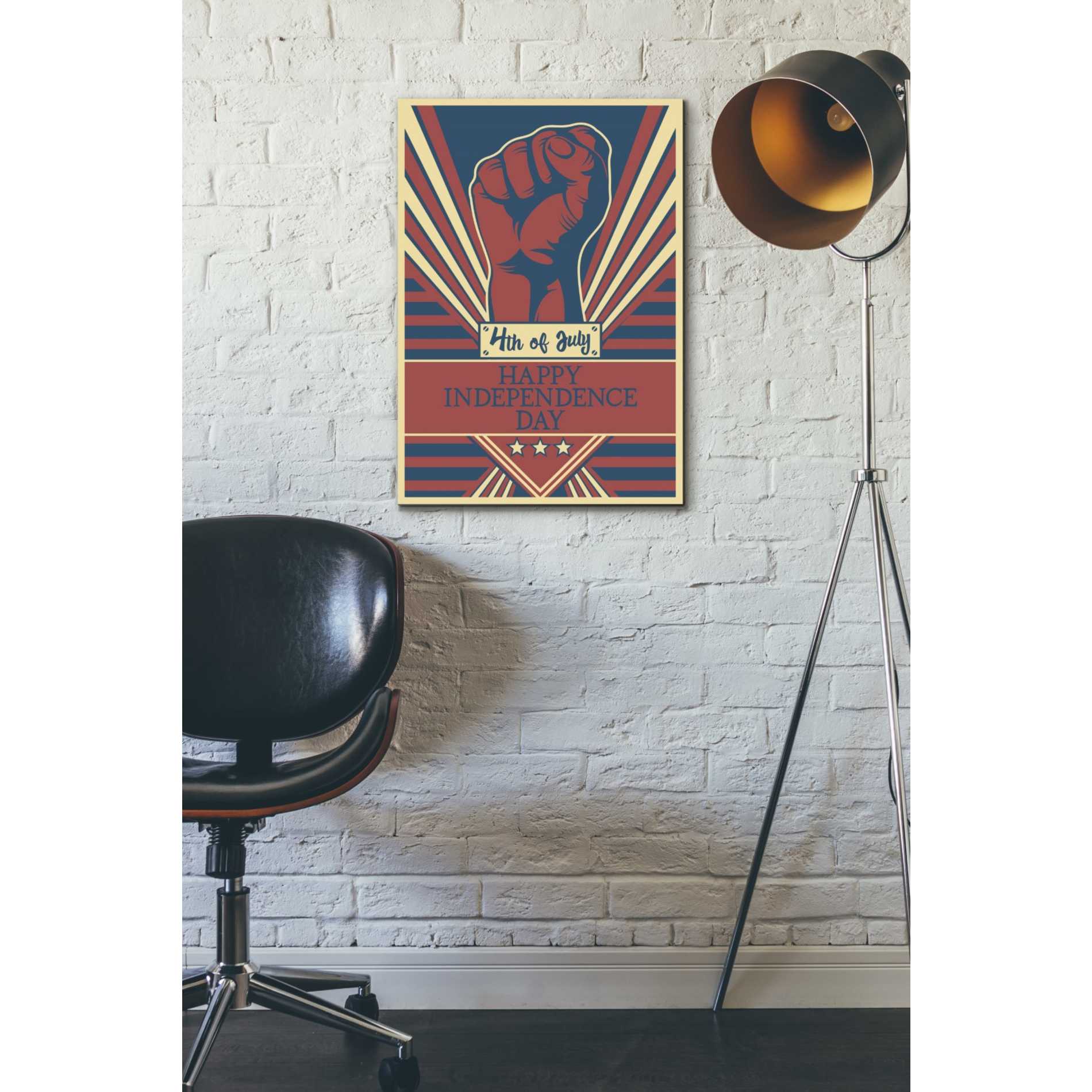 'Independence Day Fist' Canvas Wall Art,18 x 26