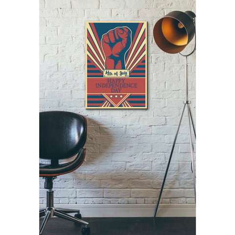 Image of 'Independence Day Fist' Canvas Wall Art,18 x 26