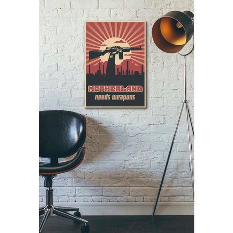 Image of 'Motherland Needs Weapons' Canvas Wall Art,18 x 26