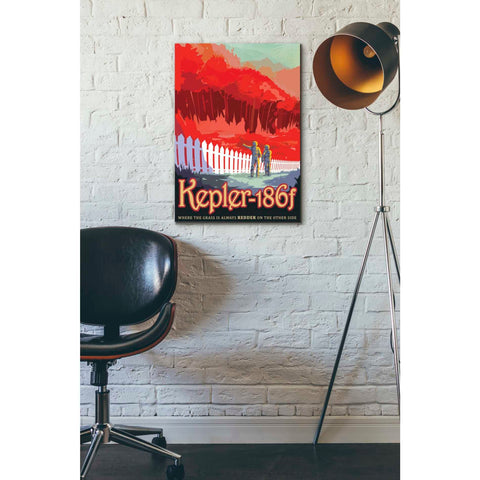 Image of 'Visions of the Future: Kepler-186f' Canvas Wall Art,18 x 26