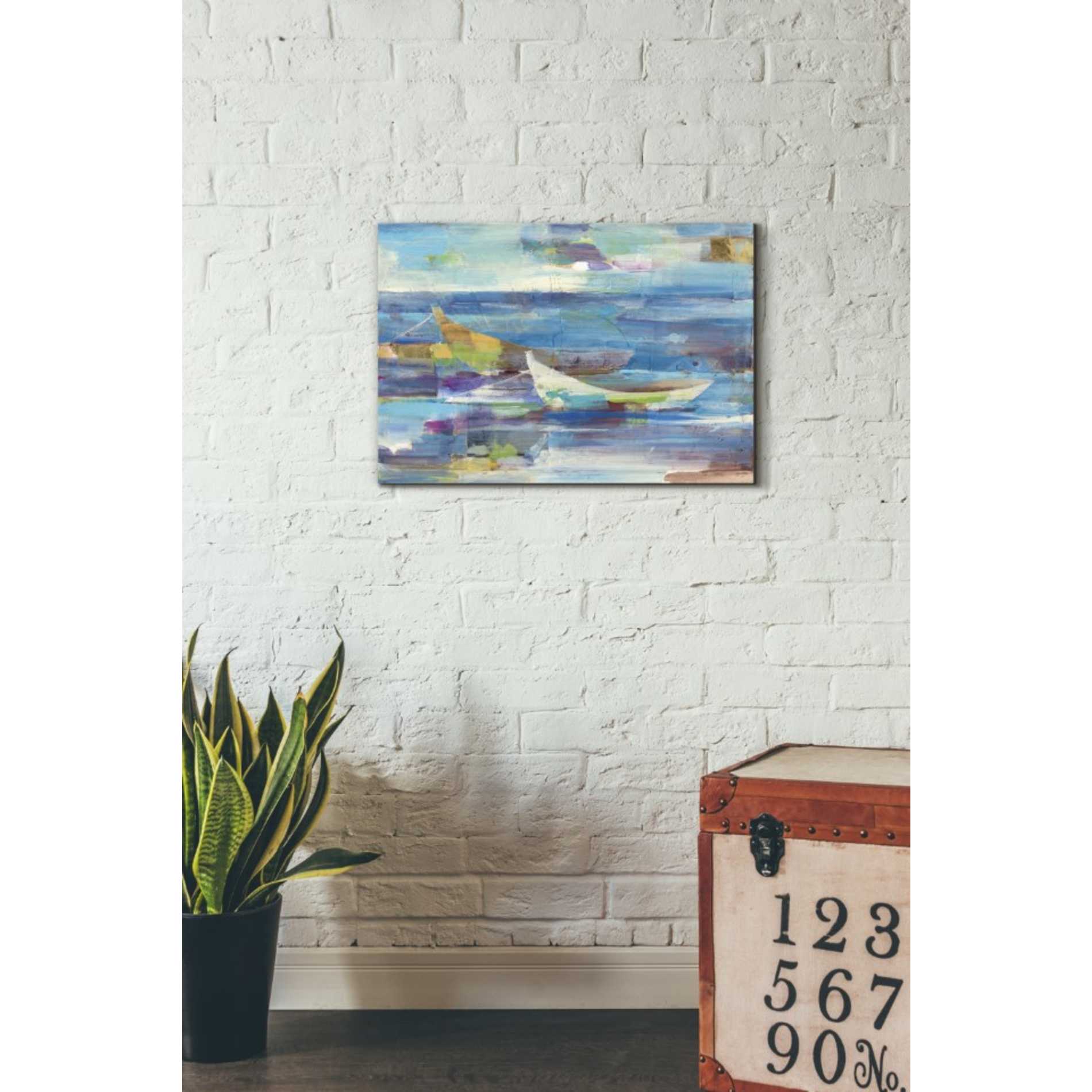 'Mooring for the Day' by Albena Hristova, Canvas Wall Art,26 x 18