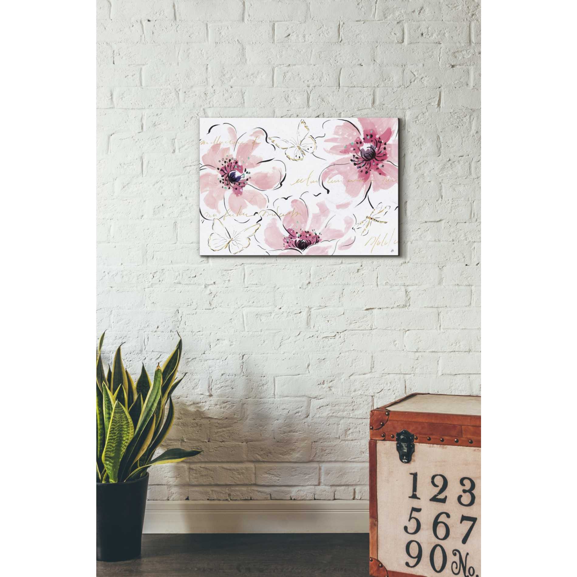 'Simply Pink I' by Daphne Brissonet, Canvas Wall Art,18 x 26