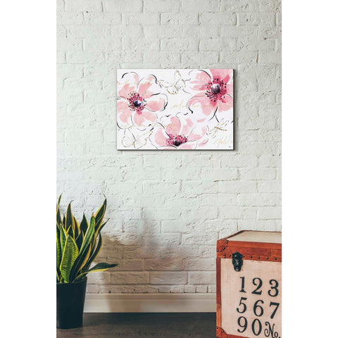 Image of 'Simply Pink I' by Daphne Brissonet, Canvas Wall Art,18 x 26