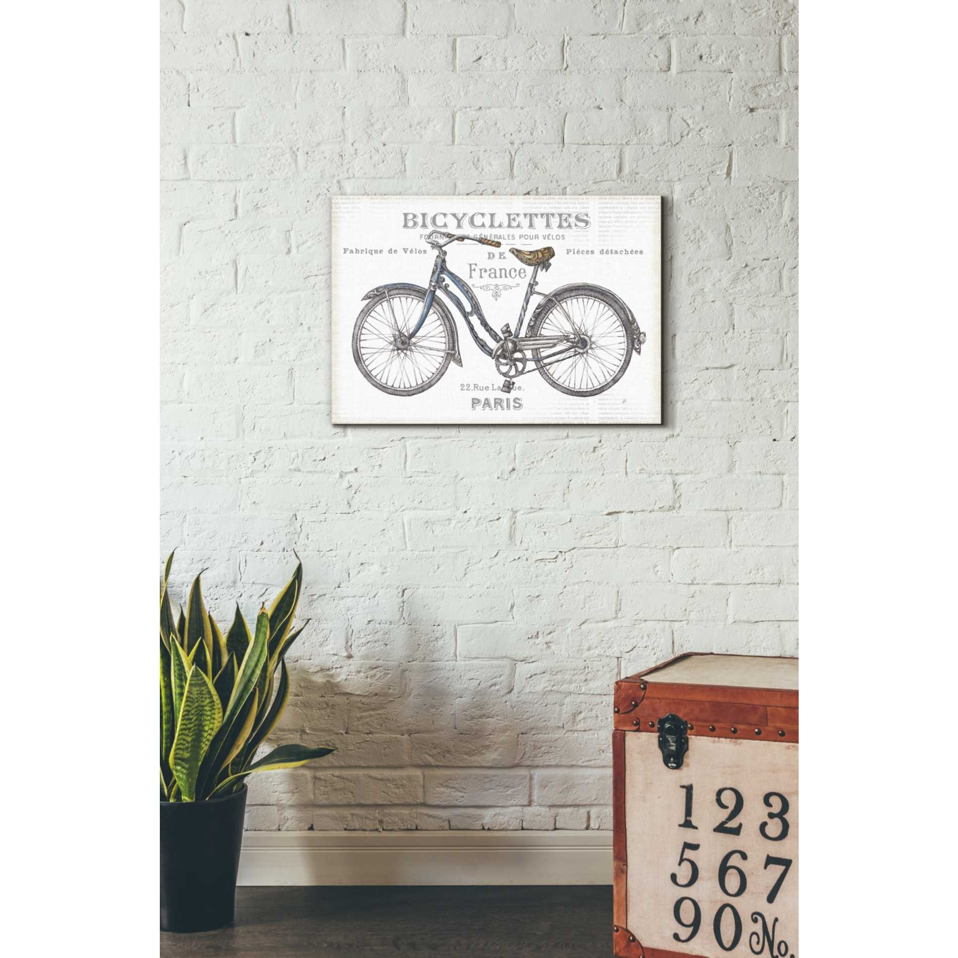 'Bicycles II' by Daphne Brissonet, Canvas Wall Art,18 x 26