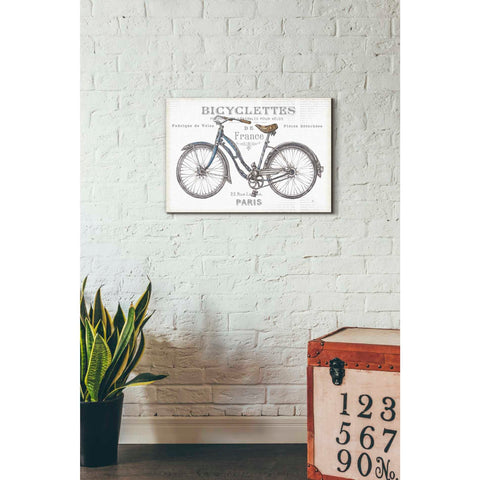 Image of 'Bicycles II' by Daphne Brissonet, Canvas Wall Art,18 x 26