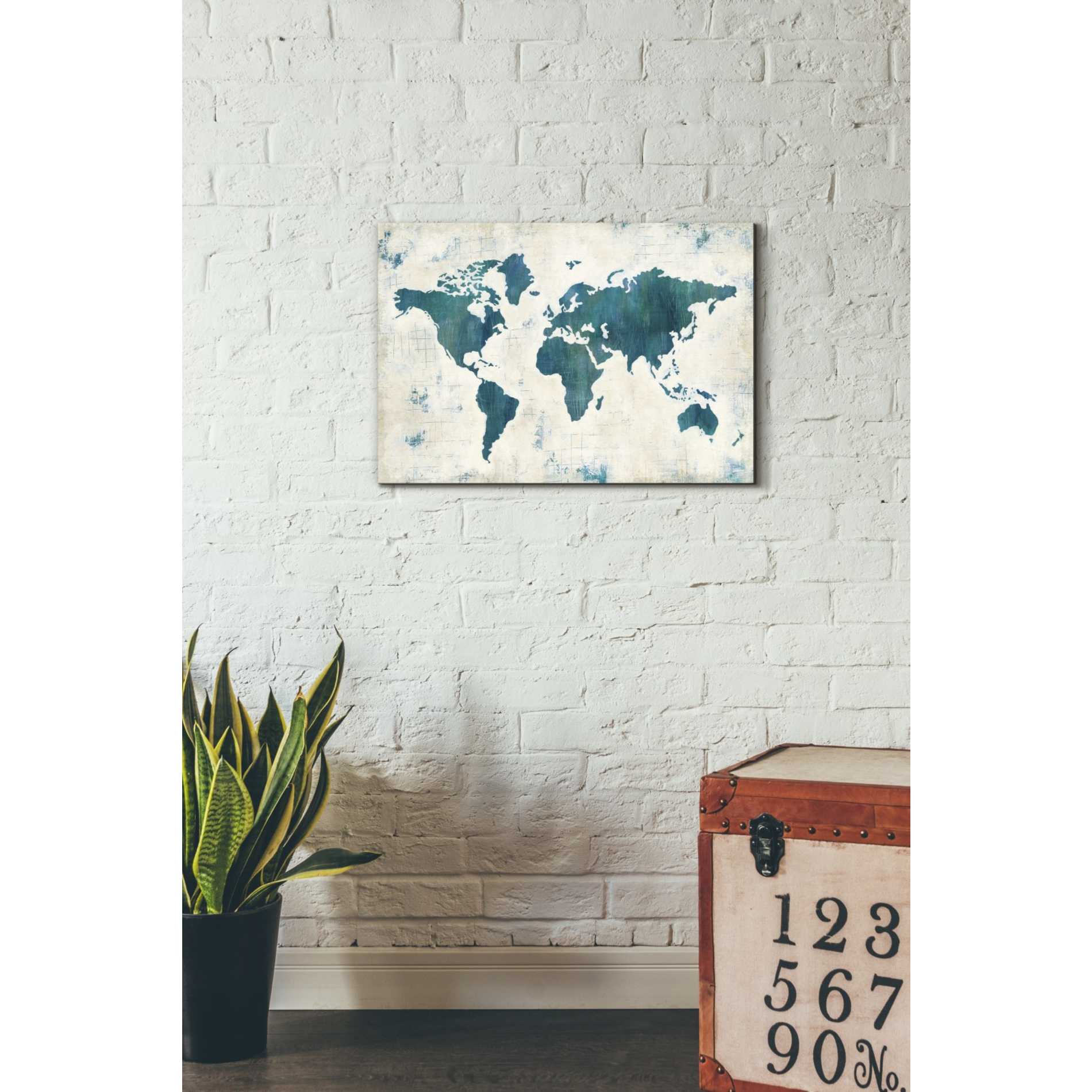 'Discover the World Blue' by Melissa Averinos, Canvas Wall Art,18 x 26