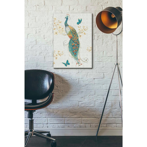 Image of 'Ornate Peacock XA' by Daphne Brissonet, Canvas Wall Art,18 x 26