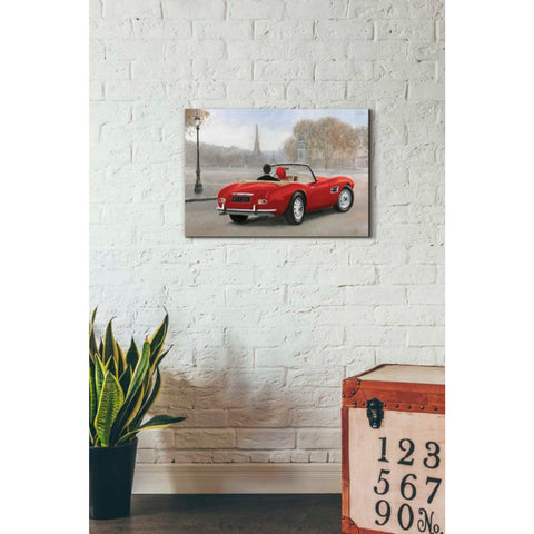 Image of 'A Ride in Paris III Red Car' by Marco Fabiano, Canvas Wall Art,26 x 18