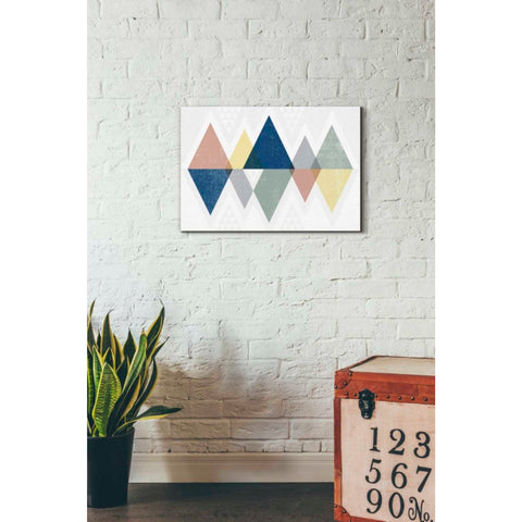 Image of 'Mod Triangles II Soft' by Michael Mullan, Canvas Wall Art,26 x 18
