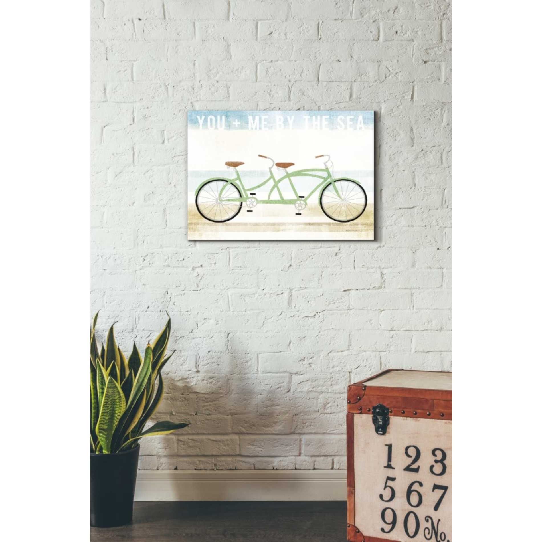 'Beach Cruiser Tandem v2' by Michael Mullan, Canvas Wall Art,26 x 18