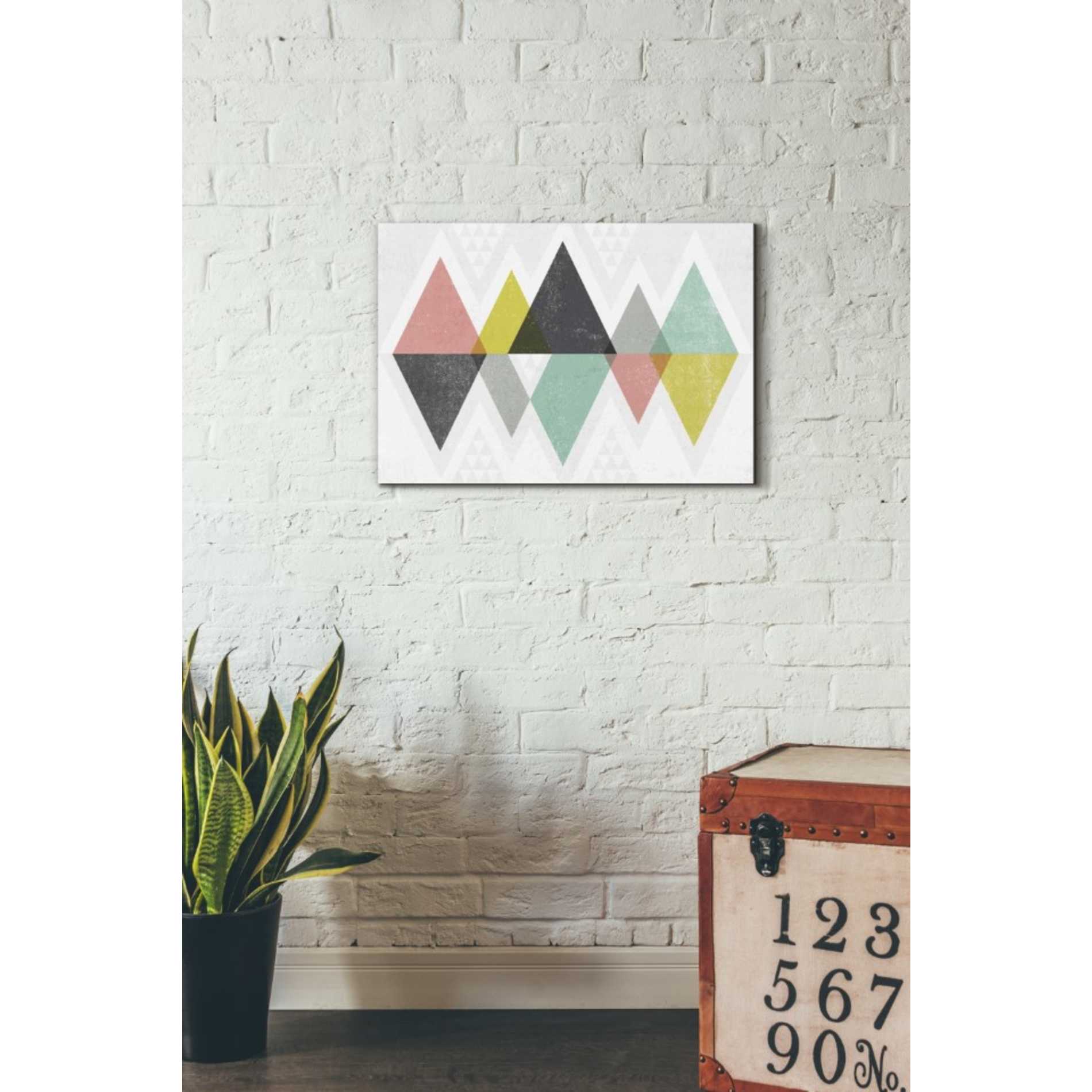 'Mod Triangles II' by Michael Mullan, Canvas Wall Art,26 x 18