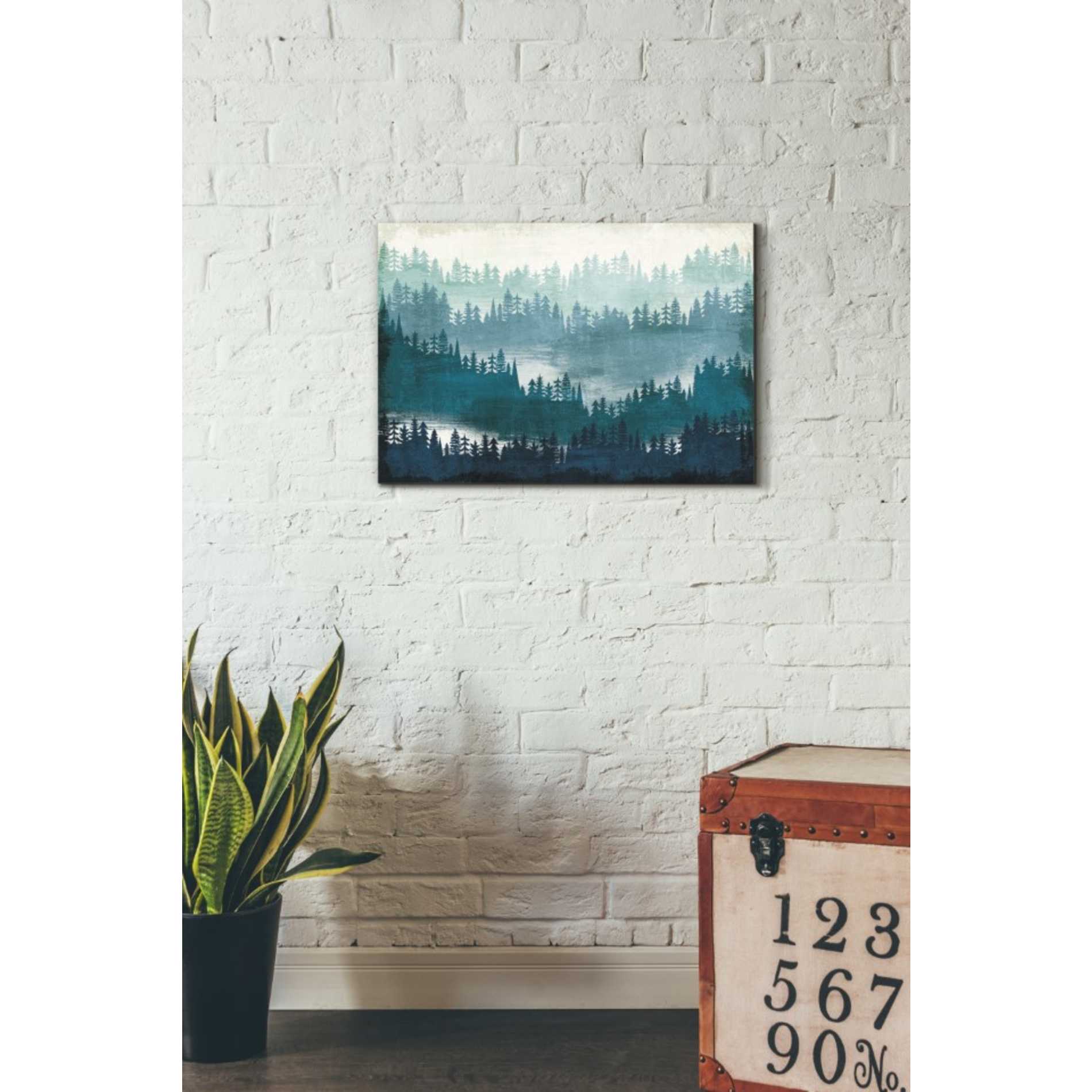 'Mountainscape Blue' by Michael Mullan, Canvas Wall Art,26 x 18