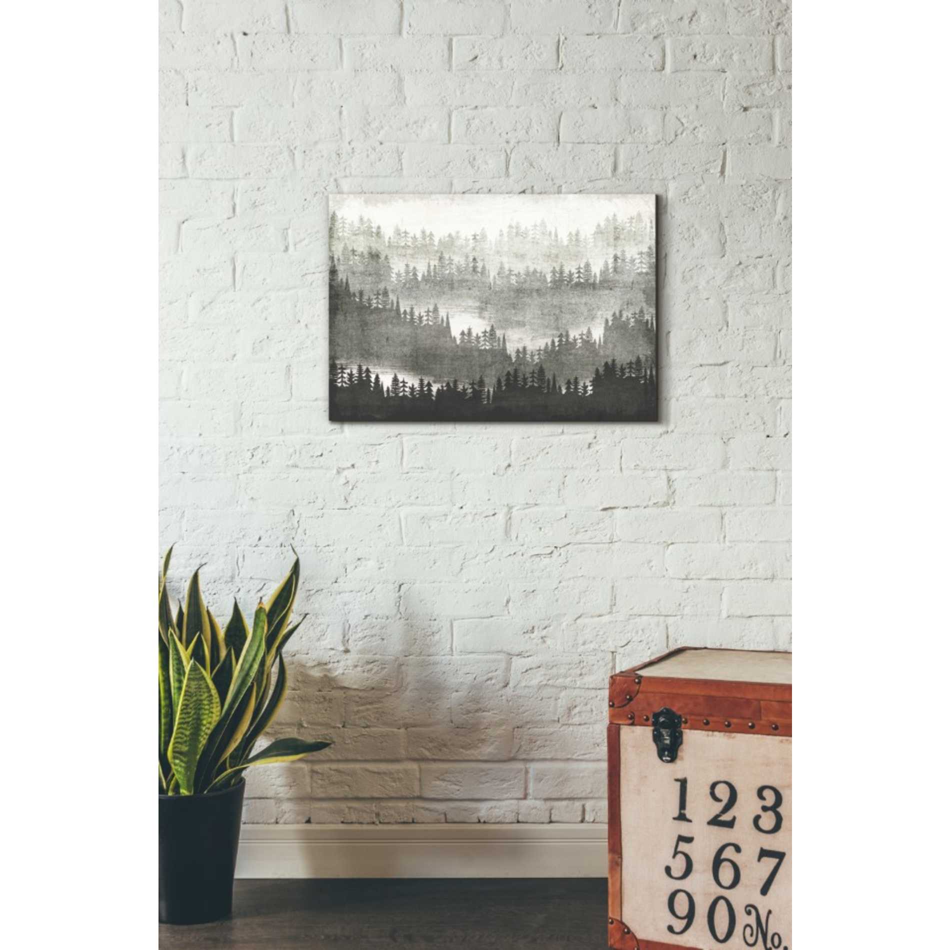 'Mountainscape Silver' by Michael Mullan, Canvas Wall Art,26 x 18